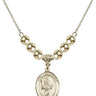Saint Christopher Crystal Necklace | 3/4 inch | 6mm Beads _x0014_ 14kt Gold Filled