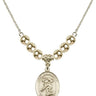 Saint Christopher Crystal Necklace | 3/4 inch | 6mm Beads _x0014_ 14kt Gold Filled