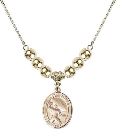 Guardian Angel Crystal Necklace | 3/4 inch | 6mm Beads _x0014_ 14kt Gold Filled