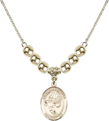 Guardian Angel Crystal Necklace | 3/4 inch | 6mm Beads _x0014_ 14kt Gold Filled