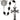 Black wood bead St. Benedict rosary with silver oxidized crucifix and center piece on white background