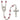 Birthstone Miraculous Medal Rosary Silver Tone with 5 Decade Prayer Beads Hand-Assembled USA by Bliss RosaryCard