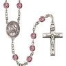 Sterling silver Virgen De La Divina Providencia birthstone rosary with 6mm beads by RosaryCard