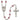 Rhodium-plated Our Lady of La Vang birthstone rosary with 6mm beads hand-assembled in USA by RosaryCard