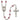 Silver tone Our Lady of Fatima birthstone rosary with 6mm beads handcrafted in USA by RosaryCard