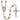 Silver tone Our Lady Of All Nations birthstone rosary with 6mm beads handcrafted in Rhode Island USA