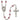 Silver tone Our Lady of the Railroad birthstone rosary with crystal beads handcrafted in USA