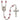 Silver tone Our Lady of San Juan birthstone rosary with 6mm crystal beads handcrafted in USA