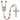 Silver tone Mater Dolorosa Sorrowful Mother rosary with 6mm birthstone beads handcrafted in USA