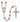 Silver tone Our Lady of Victory birthstone rosary with crystal beads handcrafted in USA