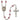Silver tone Our Lady of Kibeho birthstone rosary with personalized five-decade prayer beads, hand-assembled in USA by Bliss Manufacturing