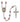Silver tone Our Lady of Kibeho birthstone rosary with personalized five-decade prayer beads, hand-assembled in USA by Bliss Manufacturing