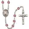 Silver Tone Our Lady of Good Help Birthstone Rosary Prayer Beads Hand Assembled in Rhode Island USA by Bliss Manufacturing