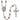 Silver tone birthstone Catholic rosary featuring Our Lady of the Precious Blood, hand-assembled in USA by RosaryCard