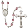 Silver Tone Miraculous Medal Catholic Rosary with Birthstone Beads Hand Assembled in USA by Bliss Manufacturing