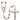 Silver tone Our Lady Star of the Sea Catholic rosary with birthstone crystal beads handmade by Bliss Manufacturing