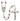 Rhodium-plated Our Lady of La Vang birthstone rosary with 6mm beads hand-assembled in USA by RosaryCard