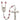 Silver tone Our Lady of Hope Catholic rosary with personalized birthstone beads, five-decade prayer beads, hand-assembled in USA by Bliss Manufacturing