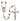 Silver tone Our Lady of Hope Catholic rosary with personalized birthstone beads, five-decade prayer beads, hand-assembled in USA by Bliss Manufacturing