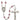 Silver tone Our Lady of the Railroad birthstone rosary with crystal beads handcrafted in USA