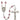 Silver tone Our Lady of Mercy Catholic rosary with birthstone beads, handcrafted in USA by Bliss Manufacturing