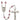 Silver tone Mater Dolorosa Our Lady of Sorrows rosary with 6mm birthstone beads handcrafted in USA