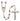 Silver tone Immaculate Heart of Mary Catholic rosary with birthstone beads hand-assembled in USA