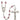 Silver tone Our Lady Of Grapes Catholic rosary with 6mm birthstone crystal beads handcrafted in USA by Bliss Manufacturing