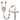 Silver tone Our Lady of Rosa Mystica birthstone rosary with 6mm crystal beads handcrafted in USA