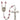 Silver tone Our Lady of Kibeho Catholic rosary with personalized birthstone beads, five-decade prayer beads, hand-assembled in USA by Bliss Manufacturing
