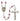 Silver tone Our Lady of Kibeho Catholic rosary with personalized birthstone beads, five-decade prayer beads, hand-assembled in USA by Bliss Manufacturing