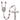 Silver tone Our Lady of the Precious Blood Catholic rosary with birthstone beads hand-assembled in USA