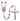 Silver tone Our Lady of the Precious Blood Catholic rosary with birthstone beads hand-assembled in USA