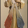 Divine Mercy Jesus statue 8 inches hand-painted Toscana Collection with red and white rays