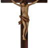 Extra large hardwood wall crucifix 33 inches tall with detailed resin corpus by RosaryCard