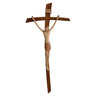 15 inch walnut wood wall crucifix with resin corpus, handcrafted Catholic religious wall decor