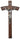13.5 inch walnut wood wall crucifix with pewter corpus traditional Catholic cross for home decor