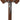 9 inch walnut wood standing table crucifix with detailed resin corpus and stable base by RosaryCard