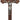 14 inch walnut wood wall crucifix with resin corpus and budded cross design for Catholic home decor