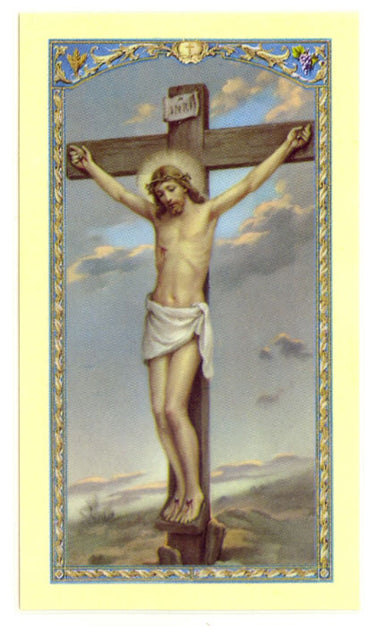 Prayer Before a Crucifix laminated Catholic holy card