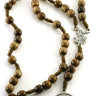 St Michael Archangel Chaplet Brown Wood Beads on Cord Made in Brazil 10 Inches