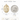 14KT Solid gold Saint Dymphna medal with size comparison to a U.S. dime on a white background