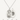 Saint Benedict sterling silver necklace on a white background
