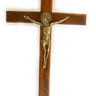 16.5 inch large standing Catholic crucifix with detailed corpus and stable base for tabletop display on home altars, mantels, or desks