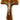 Hand-carved 8 inch natural wood Franciscan Tau Cross made in Italy showing traditional T-shape design