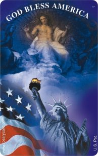 In God We Trust Rosary Card wallet sized Catholic prayer card with Braille-like tactile beads by RosaryCard