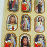 Large Divine Mercy Catholic Sticker Sheet with 9 Jesus I Trust in You stickers, 1.5 x 1.75 inches each, made in USA