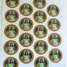 Divine Mercy Catholic Sticker Sheet with 18 Jesus I Trust in You stickers, 4.5 x 5.25 inches, made in USA