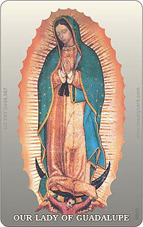 Our Lady of Guadalupe Tilma Catholic Rosary Card with credit card size tactile beads by RosaryCard