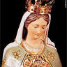 Crowned Mary Rosary Card credit card sized Catholic prayer tool with raised tactile beads by RosaryCard